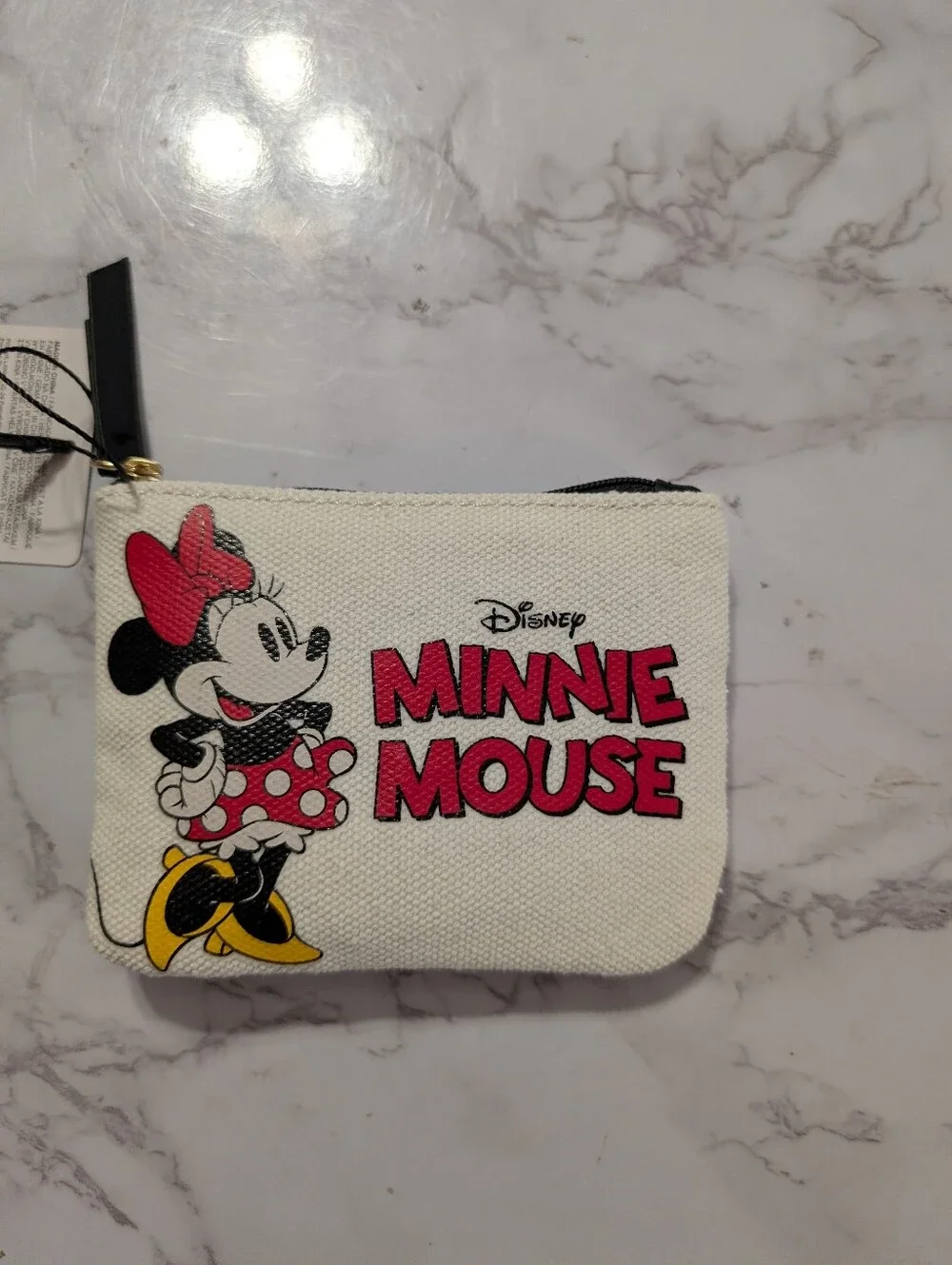 Disney Minnie Mouse Coin Purse - White with Pink & Yellow
